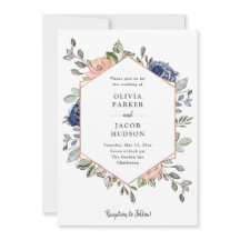 Geometrie der Blüte und des Navy-Floral | Hochzeit