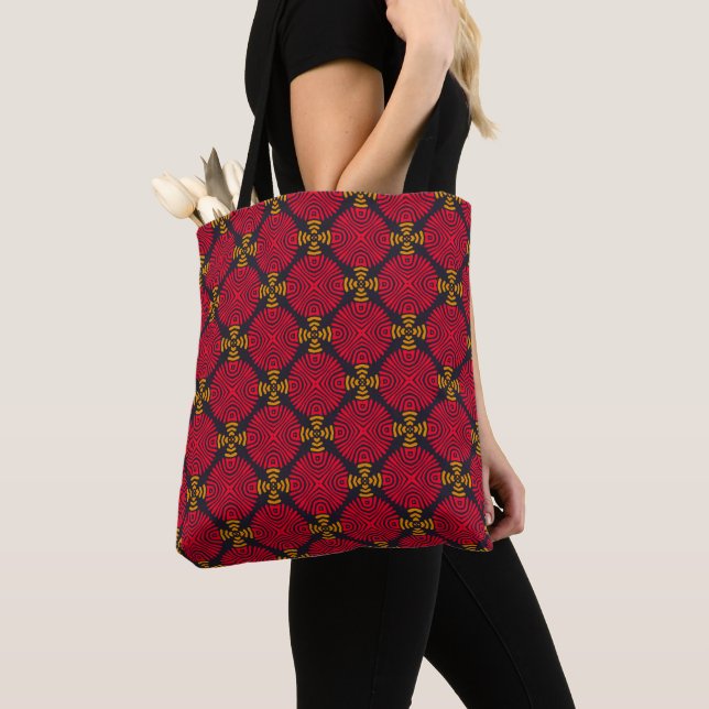 Geometrie der Dynastie: Traditionelles rotes chine (Von Nahem)