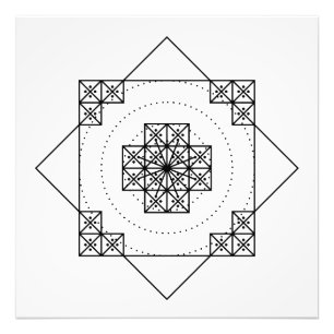 Geometrie der Geogliph-Symbole der Nazca mandala p Fotodruck