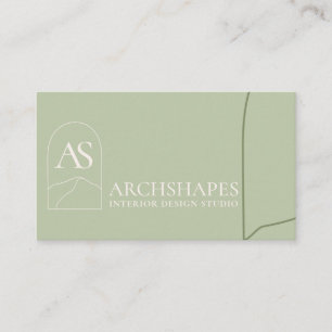 Geometrie der grünen Architektur Innendesign Visitenkarte
