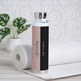 Geometrie der Schwarzen Rose Minimaler Individuell Trinkflasche