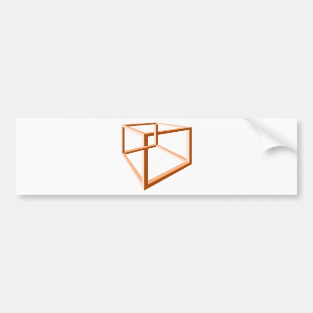 Geometrie der Täuschungs-unmögliche Illusions-3d Autoaufkleber (Vorne)