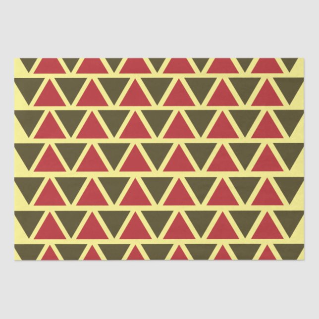 Geometrie des grünen roten Dreiecks Seidenpapier (Vorderseite)