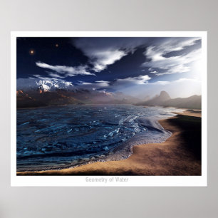 Geometrie des Wassers Poster