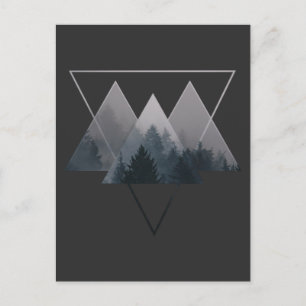Geometrie Dreiecke Misty Fores Postkarte