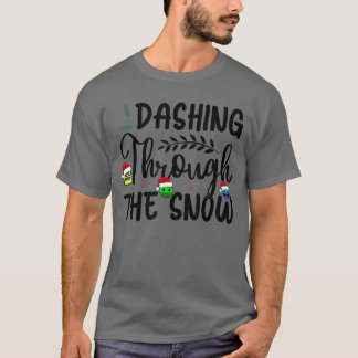 Geometrie Durch den Schnee rasen Schlaf Dash Spiel T-Shirt
