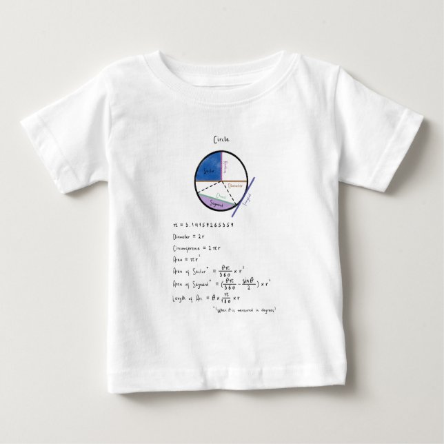 Geometrie einer Circle Math Geometry Educational Baby T-shirt (Vorderseite)