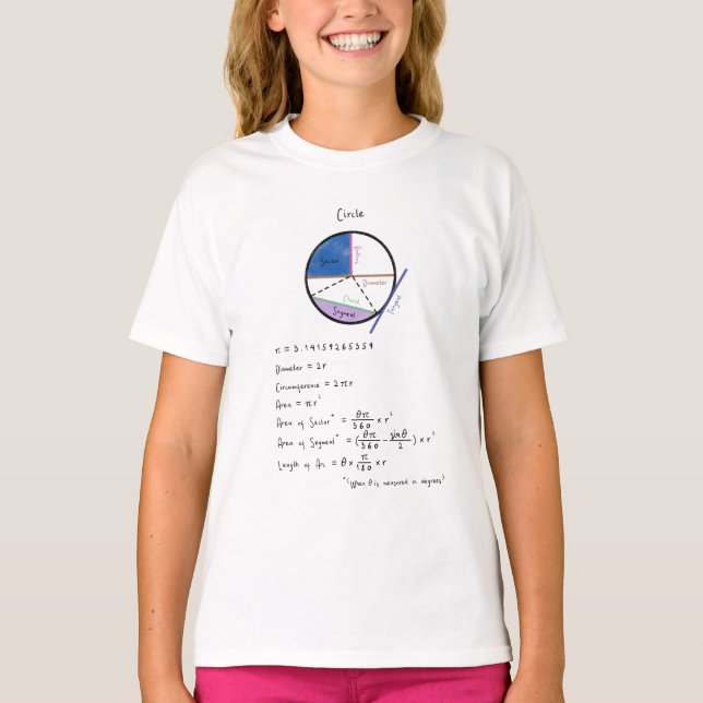 Geometrie einer Circle Math Geometry Educational T-Shirt (Vorderseite)
