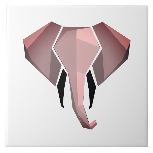 Geometrie Elephant Head Fliese (Vorderseite)