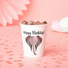 Geometrie Elephant Head Geburtstag Pappbecher