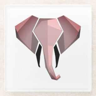 Geometrie Elephant Head Glasuntersetzer