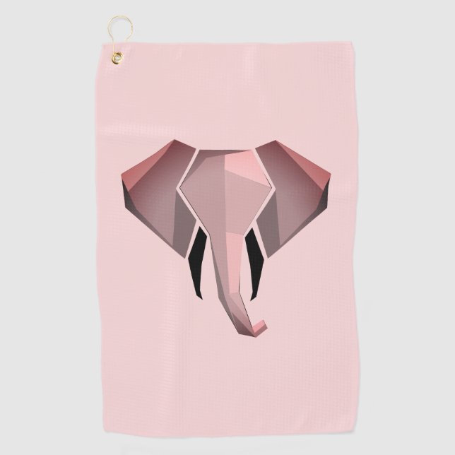Geometrie Elephant Head Golfhandtuch (Vorderseite)
