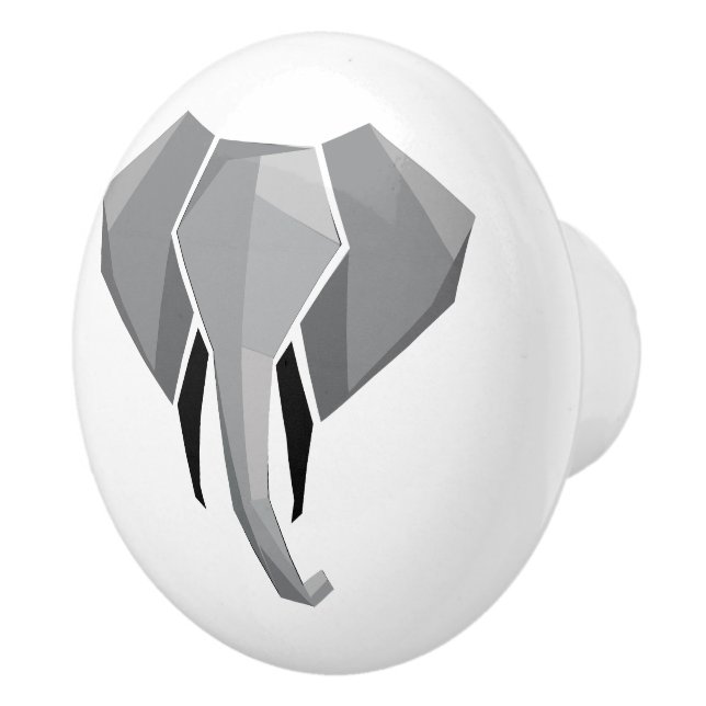 Geometrie Elephant Head Keramikknauf (Rechts)