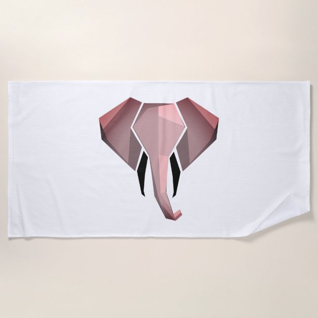 Geometrie Elephant Head Strandtuch (Vorderseite)