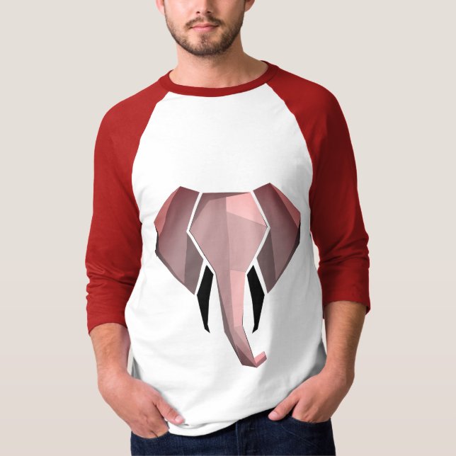 Geometrie Elephant Head T-Shirt (Vorderseite)
