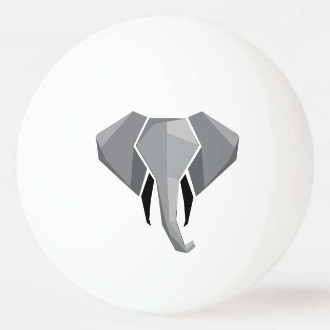 Geometrie Elephant Head Tischtennisball (Vorderseite)