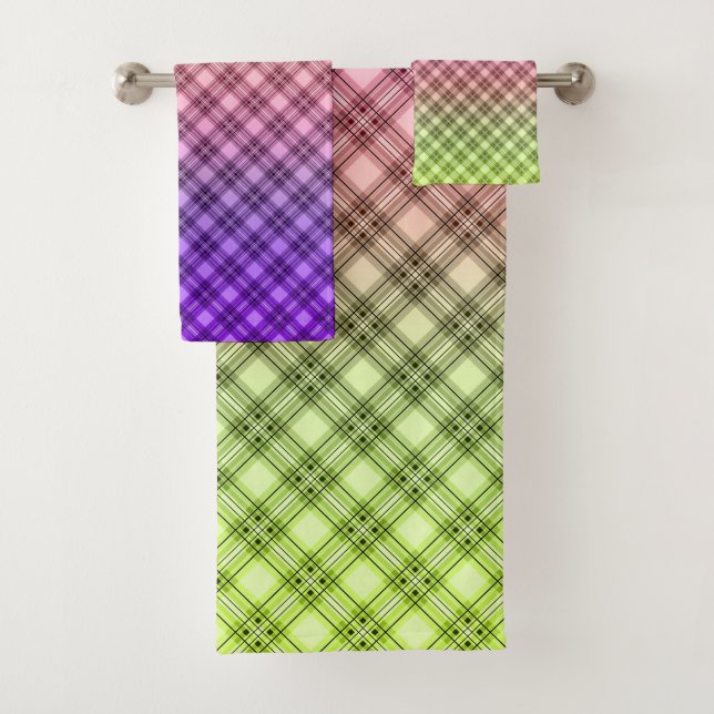 Geometrie, Farbverlauf, Ombre Badhandtuch Set (Insitu)
