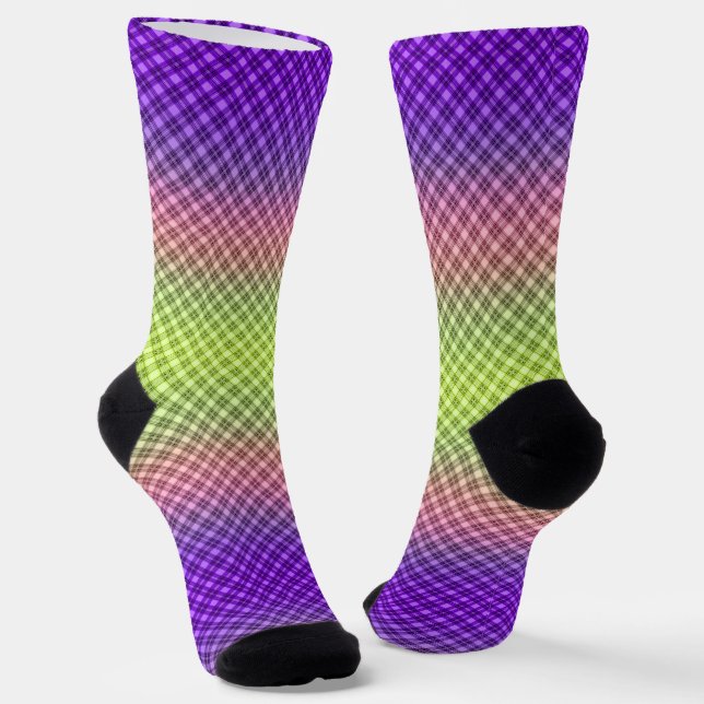 Geometrie, Farbverlauf, Ombre Socken (Gewinkelt)