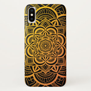 Geometrie Floral Mandala Gold Orange Gradient Case-Mate iPhone Hülle