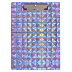 Geometrie für Gold, Blau und Lila Irideszierung 2 Klemmbrett