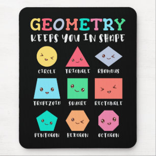 Geometrie hält fit, geometrische Formen Mousepad