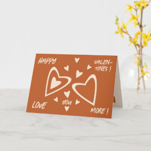 Geometrie in der Liebe - Roter Ocker - Glückliche Karte