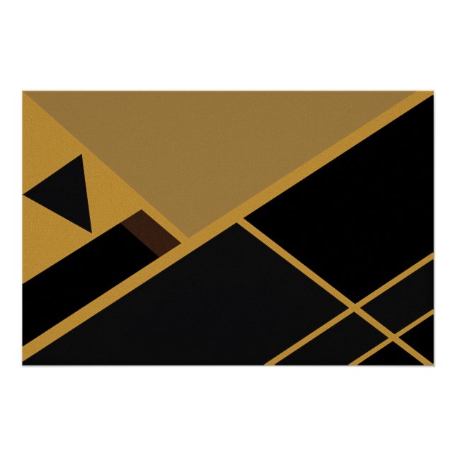 Geometrie in Erdtönen Poster (Vorderseite)