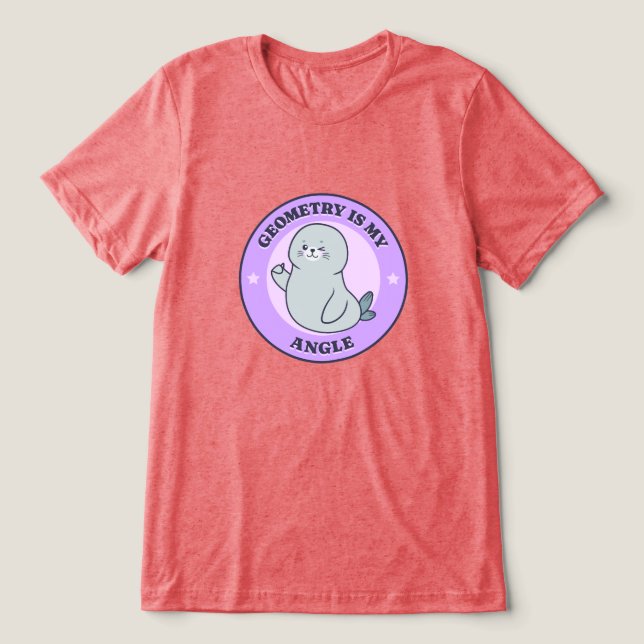 Geometrie ist mein Winkel Tri-Blend Shirt (Design Vorderseite)