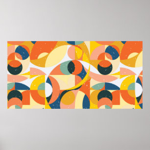 Geometrie-minimalistisches Kunstmuster mit einfach Poster