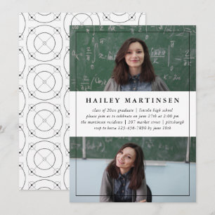 Geometrie mit Frame Two Foto Graduation Party Einladung