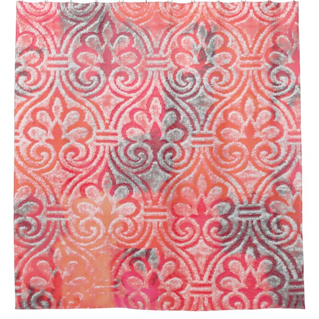 Geometrie modernes Wiederholmuster mit texturesabs Duschvorhang (Vorderseite)