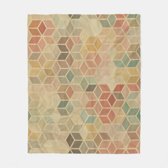 Geometrie nach hinten: Nahtloses Design Fleecedecke (Vorderseite)