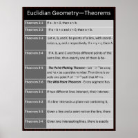 Geometrie-Poster: Euclidean Theorems 2-1 bis 3-4