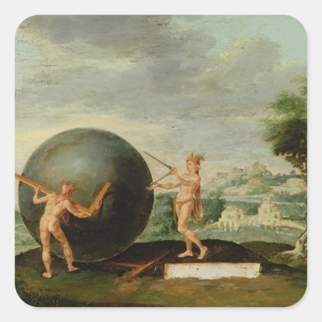 Geometrie Quadratischer Aufkleber (Vorderseite)