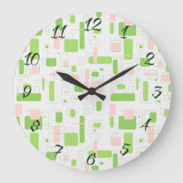 Geometrie Retro Mitteljahrhundert Moderne Große Wanduhr