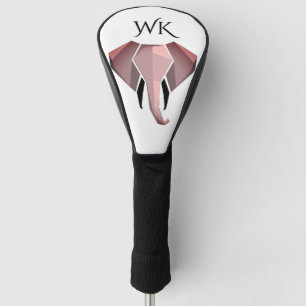 Geometrie Rosa Elephant Head initialisiert Golf Headcover