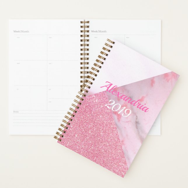 Geometrie, Rosa, Glitzer, Boss Babe Planner Planer (Anzeige)