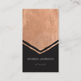 Geometrie-Stylist-Event Schwarz Rosa Rose Gold Pin Visitenkarte