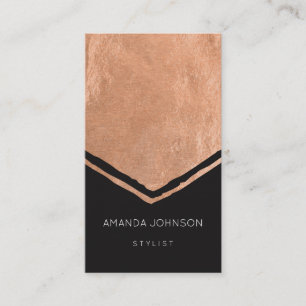Geometrie-Stylist-Event Schwarz Rosa Rose Gold Pin Visitenkarte
