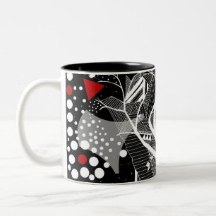 Geometrie-Tasse Zweifarbige Tasse