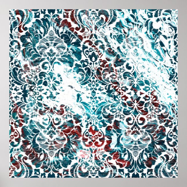 Geometrie Textur wiederholen klassische Muster abs Poster (Vorne)