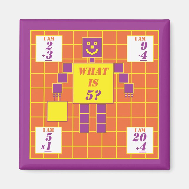 Geometrien-Magnet-Platz-Alter 5 Magnet (Vorne)