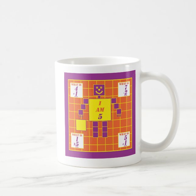 Geometrien-Tasse-Quadrat-Alter 5 Kaffeetasse (Rechts)