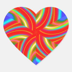 Geometrisch 160614 (04) Herz-Aufkleber