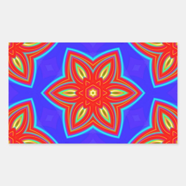 Geometrisch 160614 (05) rechteckiger aufkleber (Vorderseite)