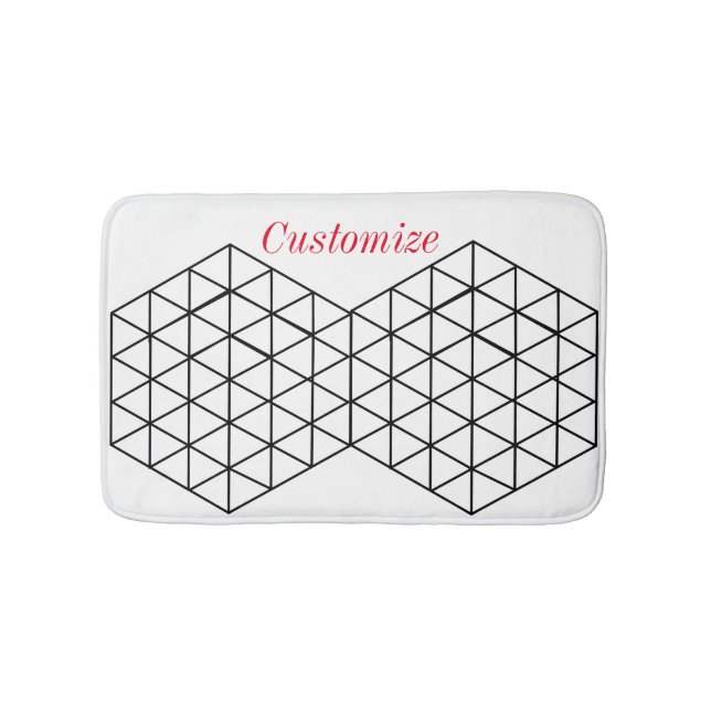 Geometrisch 3-D Cube Thunder_Cove Badematte (Vorderseite)