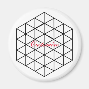 Geometrisch 3-D Cube Thunder_Cove Magnet