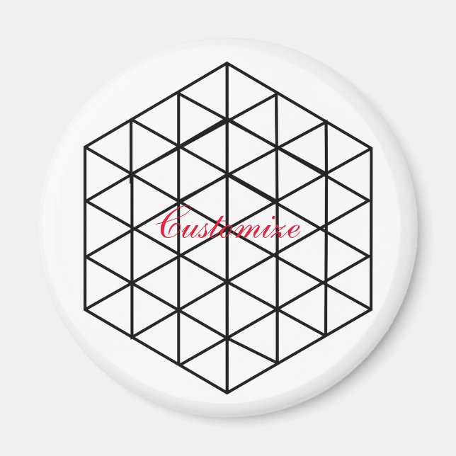 Geometrisch 3-D Cube Thunder_Cove Magnet (Vorne)