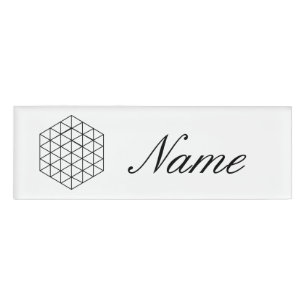 Geometrisch 3-D Cube Thunder_Cove Namenschild
