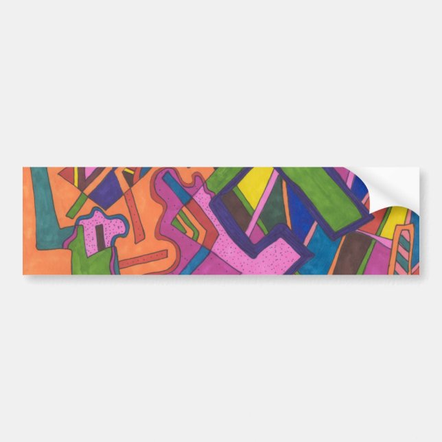 "Geometrisch" Abstrakt Autoaufkleber (Vorne)
